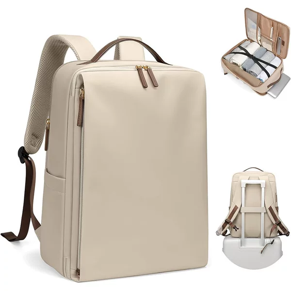 Amazon cross-border women's large-capacity business commuter shock-absorbing backpack, simple laptop backpack