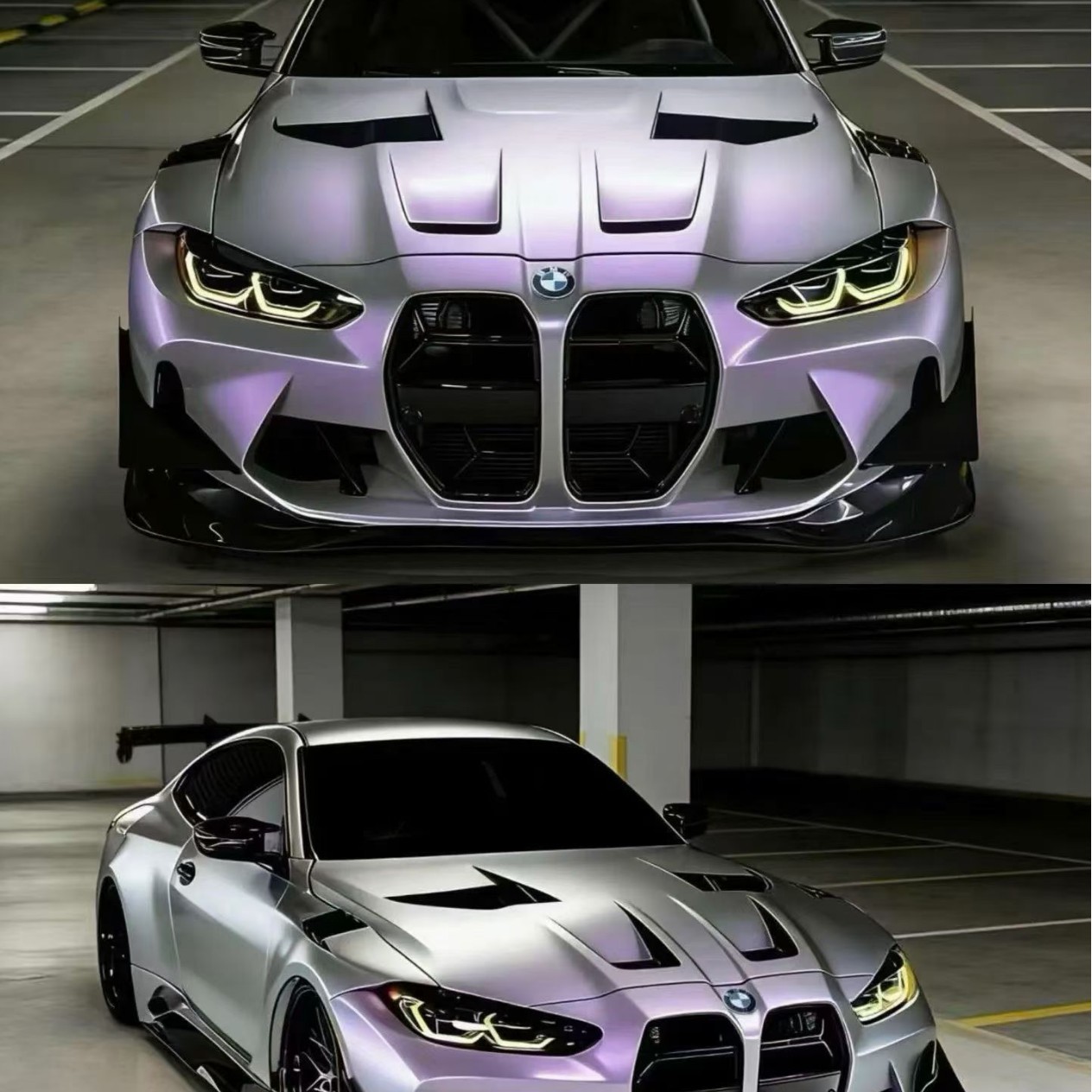 Tpu Technology Silver-Orange Pet Technology Silver-Gold Color-Changing Full Car Wrap Film Automotive Film Pet Technology Silver-Purple Factory Wholesale