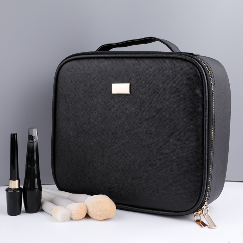 Caja de almacenamiento de maquillaje simple de gran capacidad bolsa de maquillaje portátil bolsa de cepillo de maquillaje de viaje herramienta de almacenamiento de maquillaje