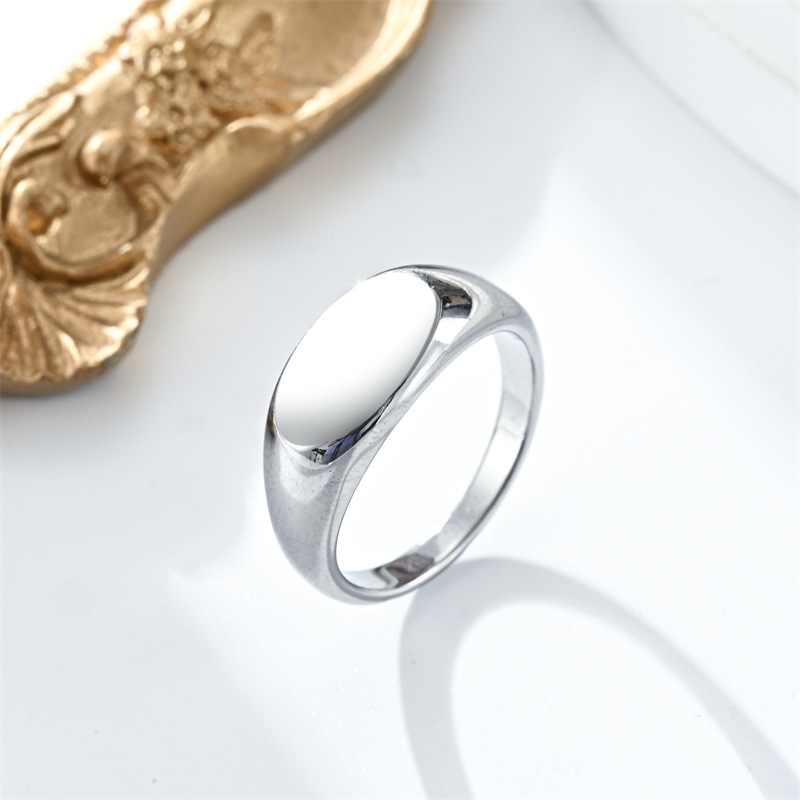 Geometric Pattern Punk Streetwear Geometric 304 Stainless Steel Polishing Men's Rings Men Band Rings