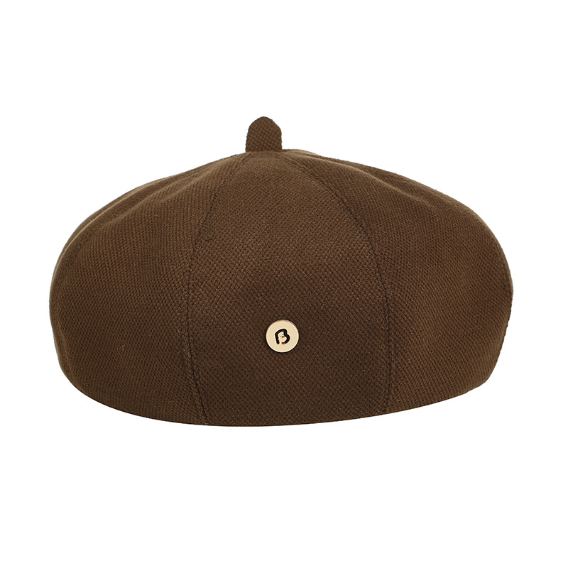 Beret Women's 2023 Spring and Autumn Season Big Headed Waist Bud Instagram Red Face Small Octagonal Painter Hat_voghion.com