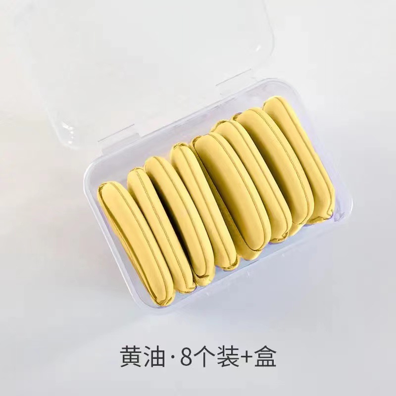 Mantequilla galleta polvo de maquillaje no comer polvo q bala cuadrada esponja de maquillaje cojín de aire concelador no pegado polvo utensilios de maquillaje