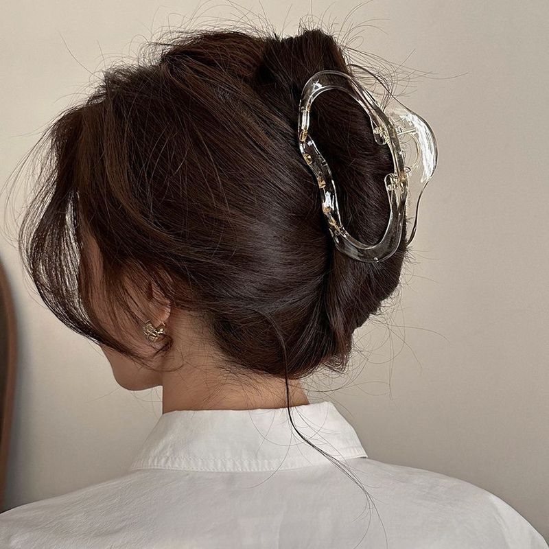 高級クラウド大型サメクリップヘッドドレス気質ヘアクリップ女性用ヘアクリップ後頭部クリップサメクリップLサイズ|undefined