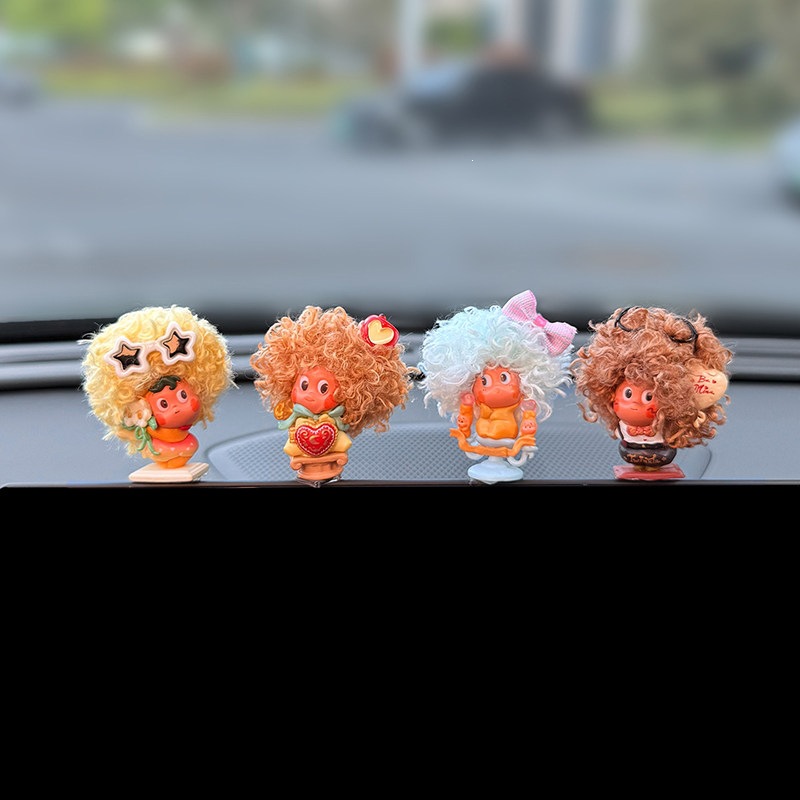 2026 New Model Star-Shaped Car Dashboard Decoration Screen Display Car Interior Decoration Cute Doll for Girls