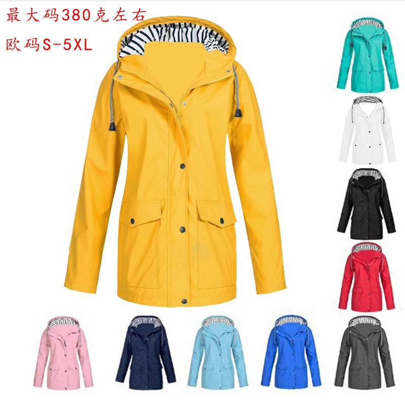 Cross-Border Export Amazon Wish Autumn and Winter Jacket Women's Windbreaker Outdoor Mountaineering Clothing Waterproof Jacket