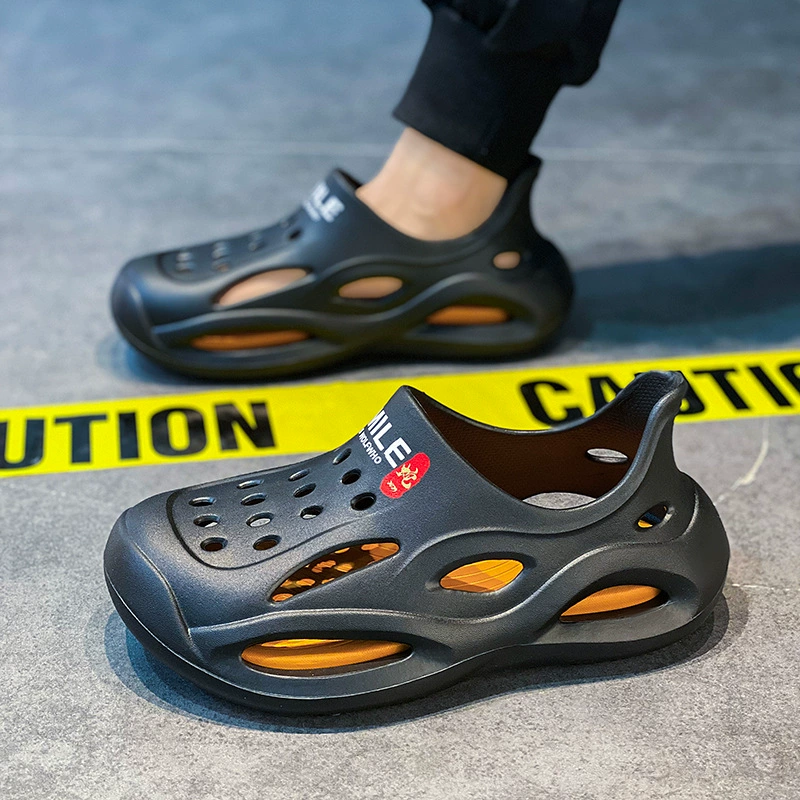 Пара повседневной пляжной обуви, новые мужские и женские тапочки с носком на толстой подошве, сандалии на мягкой подошве, летние тапочки, сабо, дропшиппинг