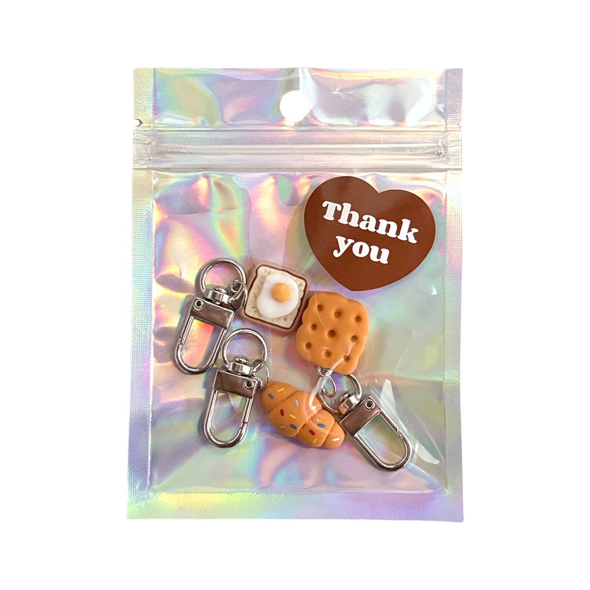 Pequeño pan encantador colgante de llaver para chicas pequeñas joyas de pareja decoración pequeña joyas regalos al por mayor