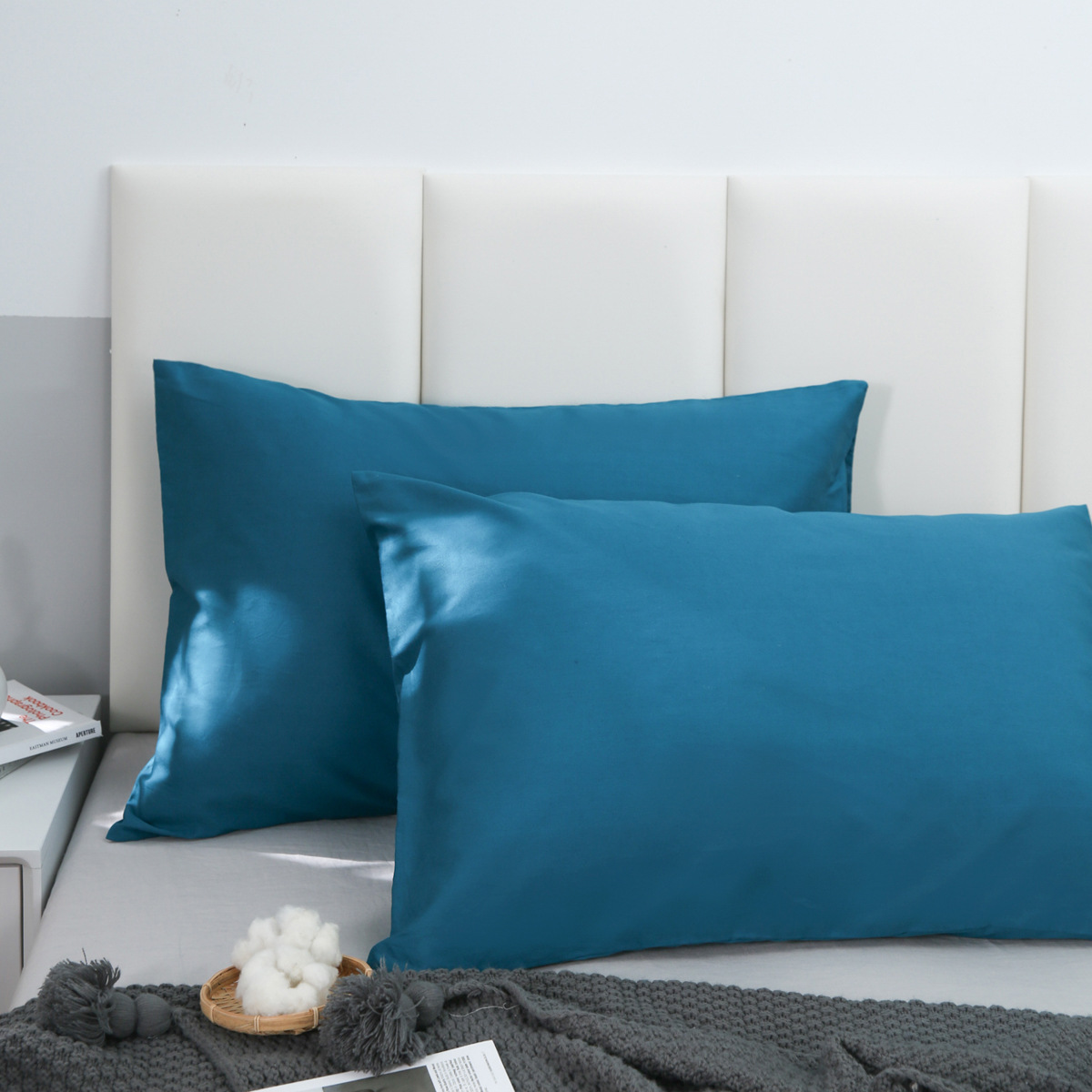 四季全棉枕套床上用品亞馬遜熱賣13070純色信封口純棉枕芯套批發(fā)