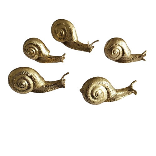 Brass snail wardrobe door tea can jewelry box tissue box handle
