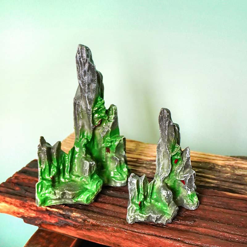 Simulación de pequeños adornos de rocalla transfronteriza exclusivamente para peceras, decoración de paisajismo, accesorios de paisaje de acuario de hotel, mesa de comedor china