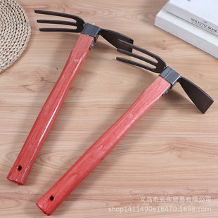 Small Hoe Household Outdoor Garden Art Planting Farm Tools Turn over Land and Open Land and Digging Soil for Agricultural Vegetable Planting Bamboo Shoots Digging Tools Rake