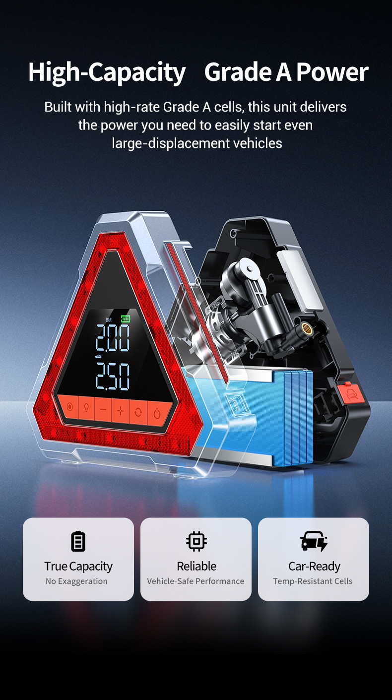 [N15] Cross-Border Car Emergency Starting Power Supply and Air Pump All-In-One Portable Battery Jump Starter