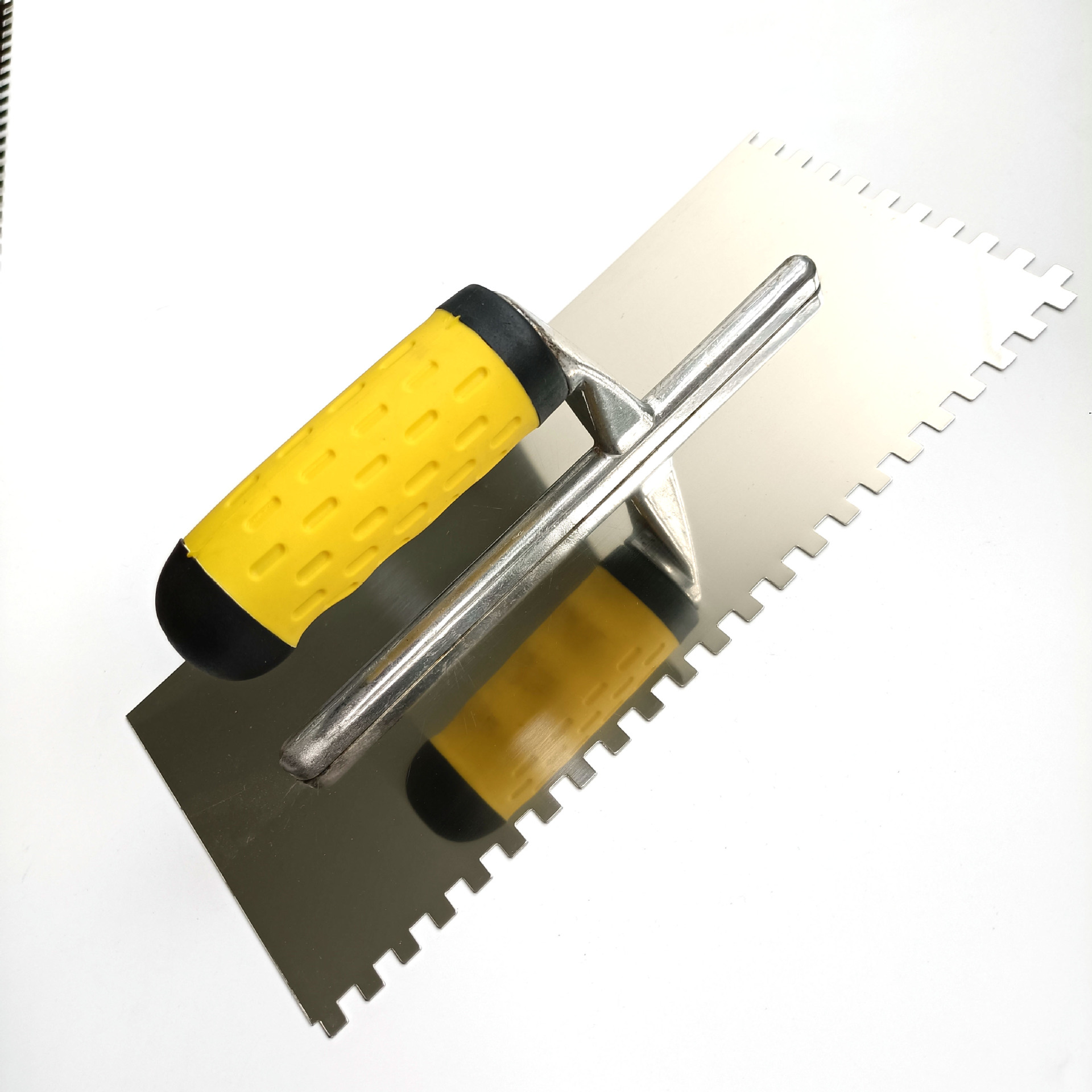 黄黑双色塑柄长铝脚6/7/8/10个焊钉铆钉高碳钢不锈钢精抛光抹泥刀