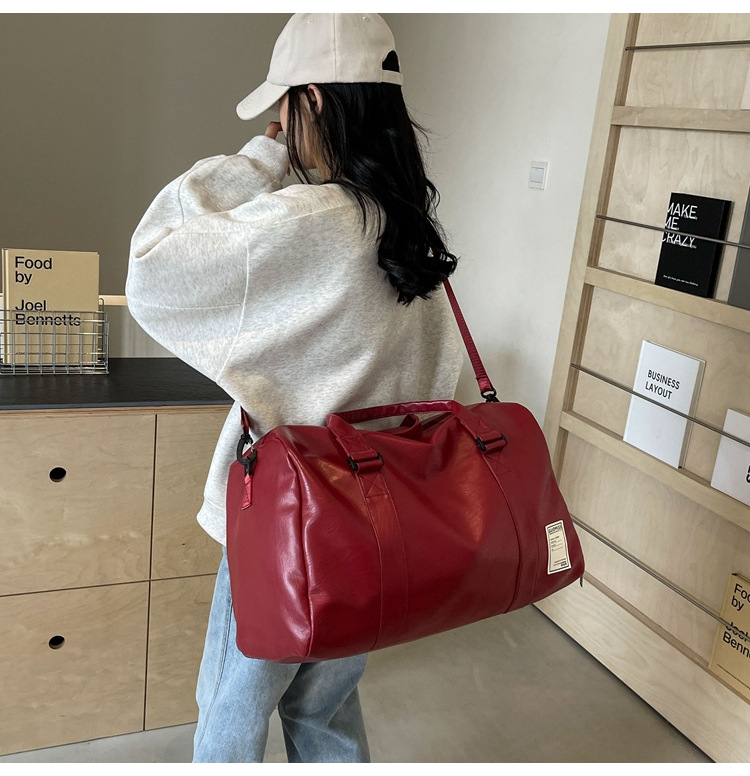 Men's high-end travel bag, large-capacity sports and fitness bag, women's leather travel clothes, luggage bag for men undefined