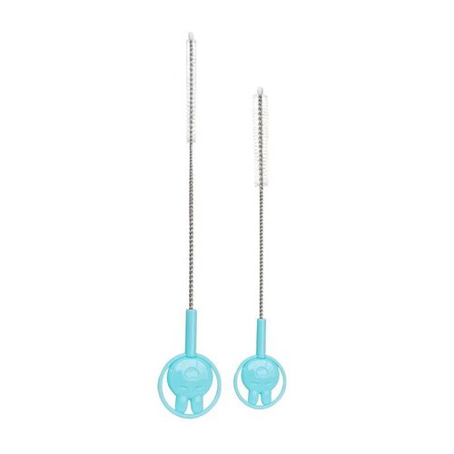 Pebabette Children's Straw Brush Set Cartoon Handle Nipple Brush Stainless Steel Straw Brush Soft Tube Brush 73912