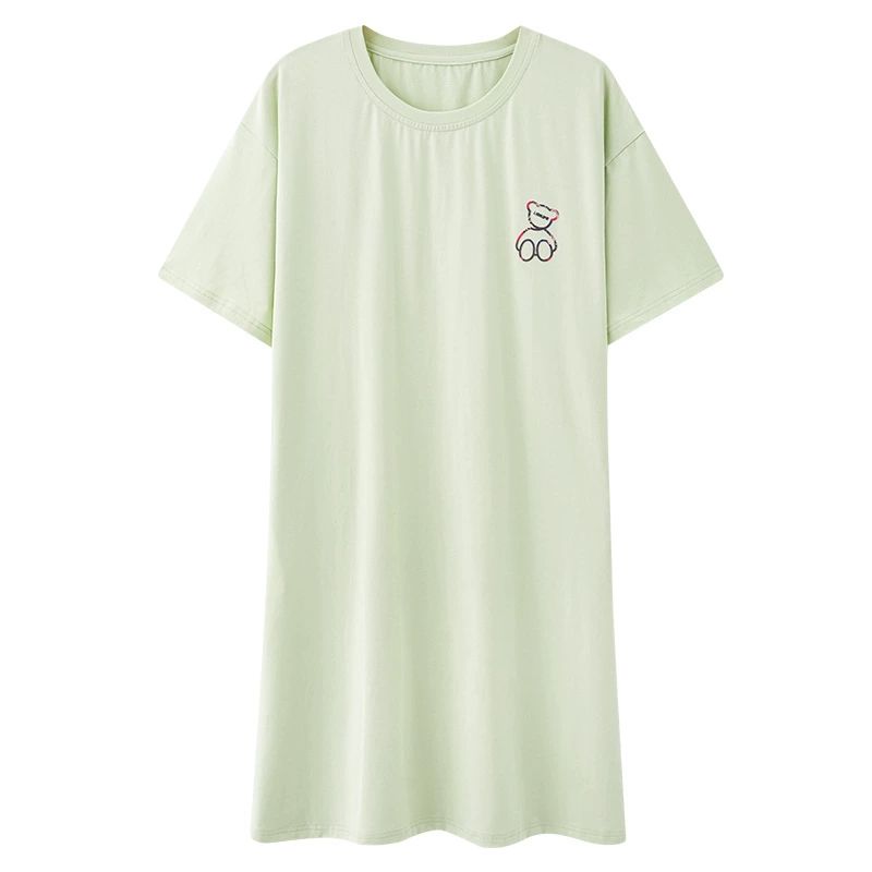 Antibacterial summer cute pijama, skirt, with short sleeve, round collar, Korean style