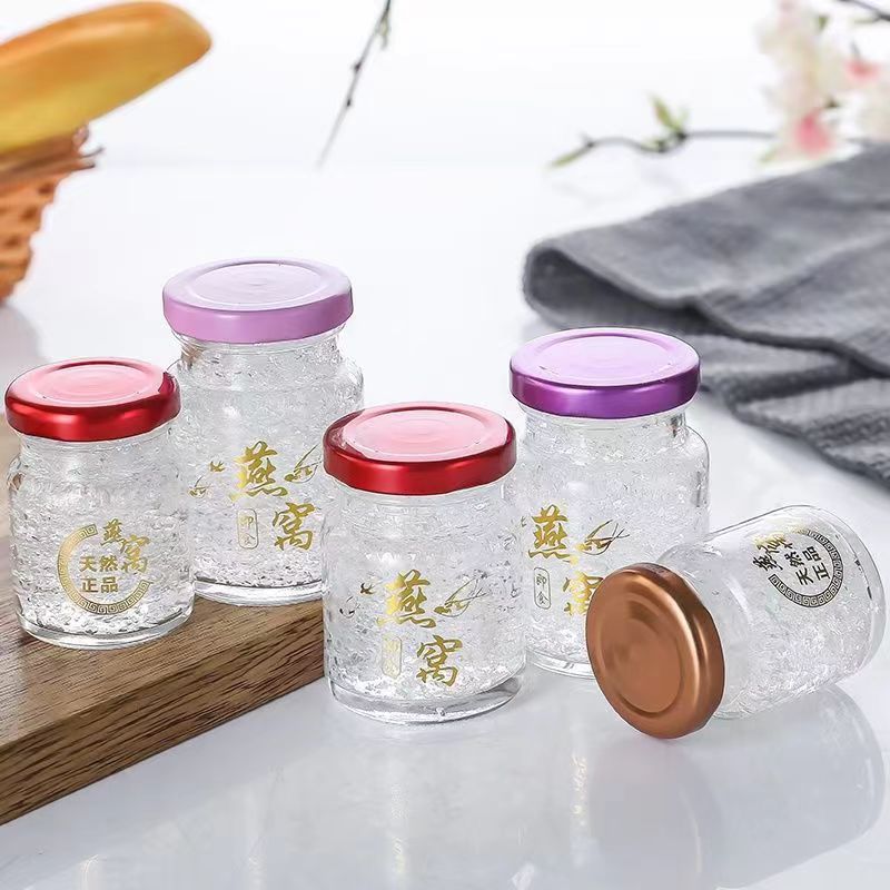 批发高脖小鲜炖燕窝瓶现货75ml即食分装瓶子家用鲜炖耐高温密封瓶