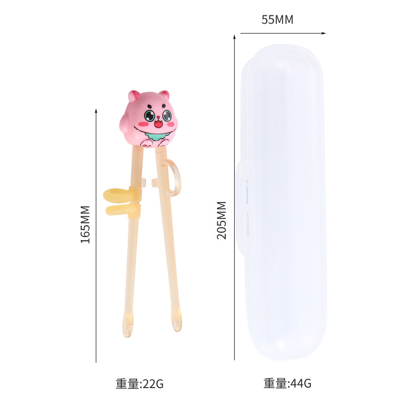 子供の箸の赤ちゃんは食事をして箸を訓練します。|undefined