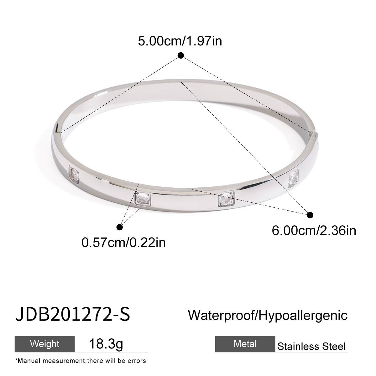 Jeding Pulsera de acero inoxidable europea y americana, joyería que no se desvanece, pulsera de lujo ligero, joyería de acero de titanio de oro de 18k, transfronteriza image 9