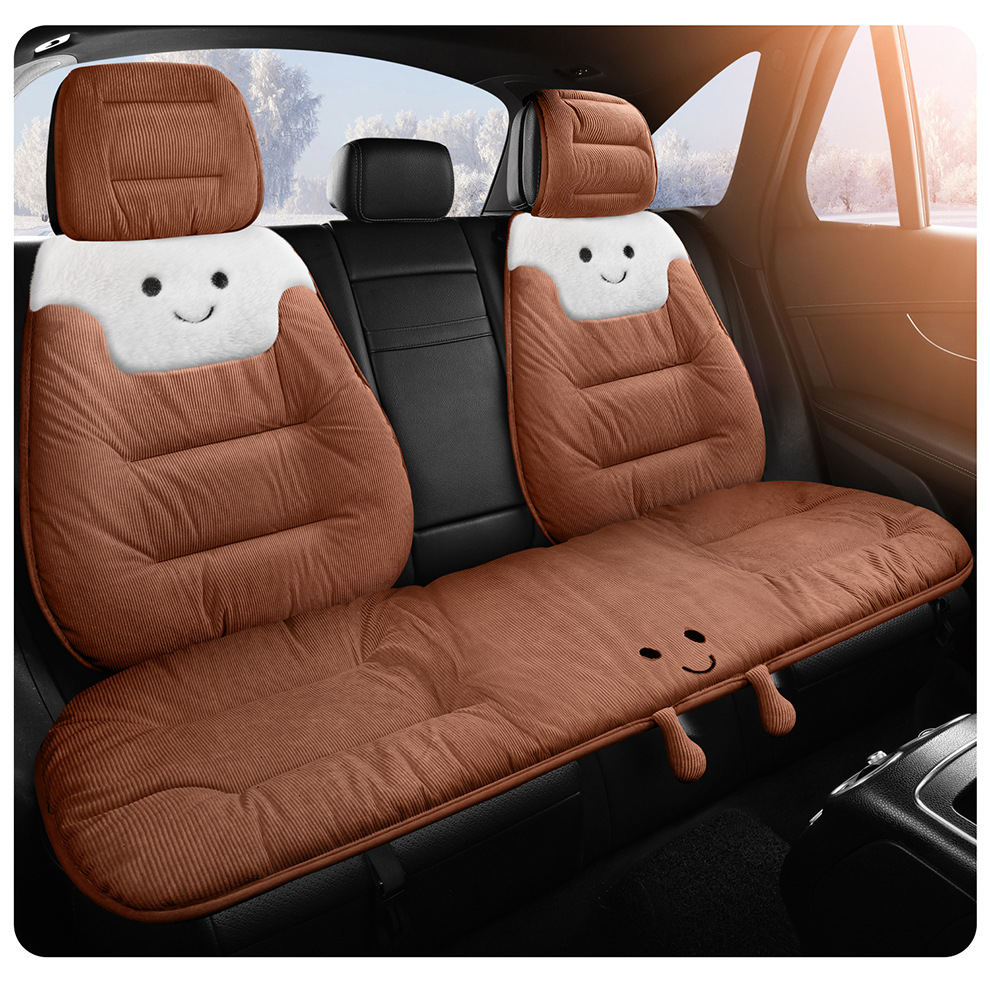 Car Seat Cushion Winter Warm Universal Seat Pad for Driver's Seat, Single Piece down Cushion for Rear Seat, Light Luxury High-End Feel
