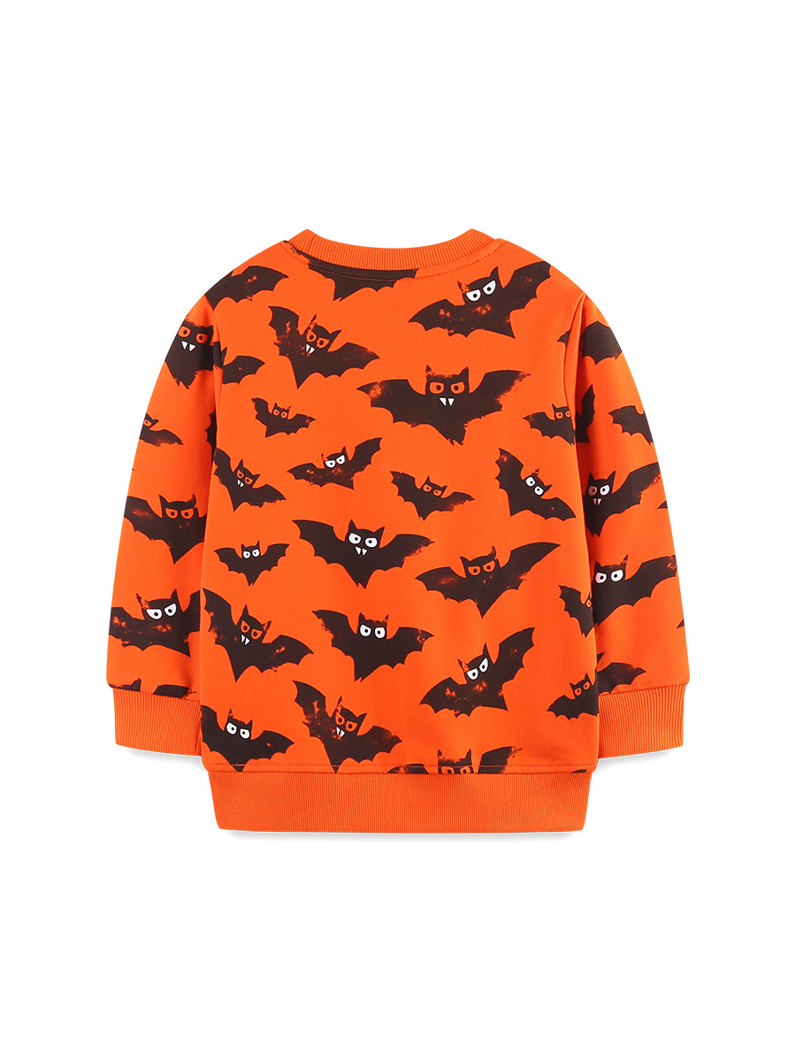 Otoño nuevo niño estilo europeo y americano Halloween chaqueta infantil chaqueta de algodón de punto de cuello redondo de manga larga chaqueta de ropa infantil