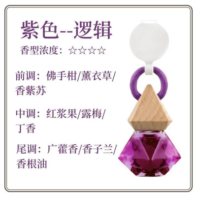 Car Perfume Pendant, Long-Lasting: Car Perfume Aromatherapy - purple-crystal-diamond-logic