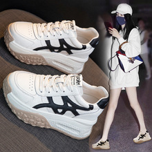 德训小白鞋女加绒2025秋冬新款内增高9CM厚底老爹鞋女阿甘鞋爆款