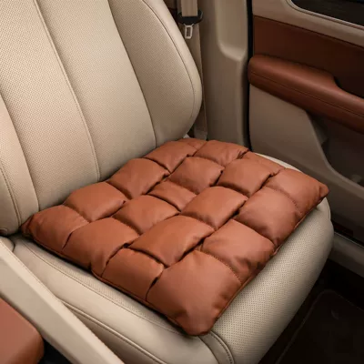 Car seat cushion with bubble padding, suitable for all seasons, filled with memory foam, anti-stain leather, suitable for Honda, Toyota, Nissan (Universal seat cover) - bubble-seat-cushion-love-horse-orange-single-4343