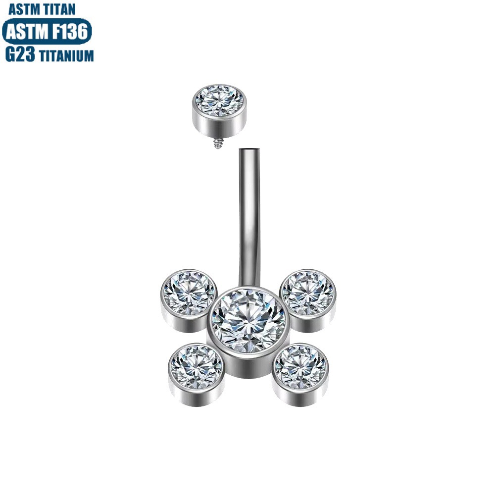 Pointed titanium steel lip stud product view