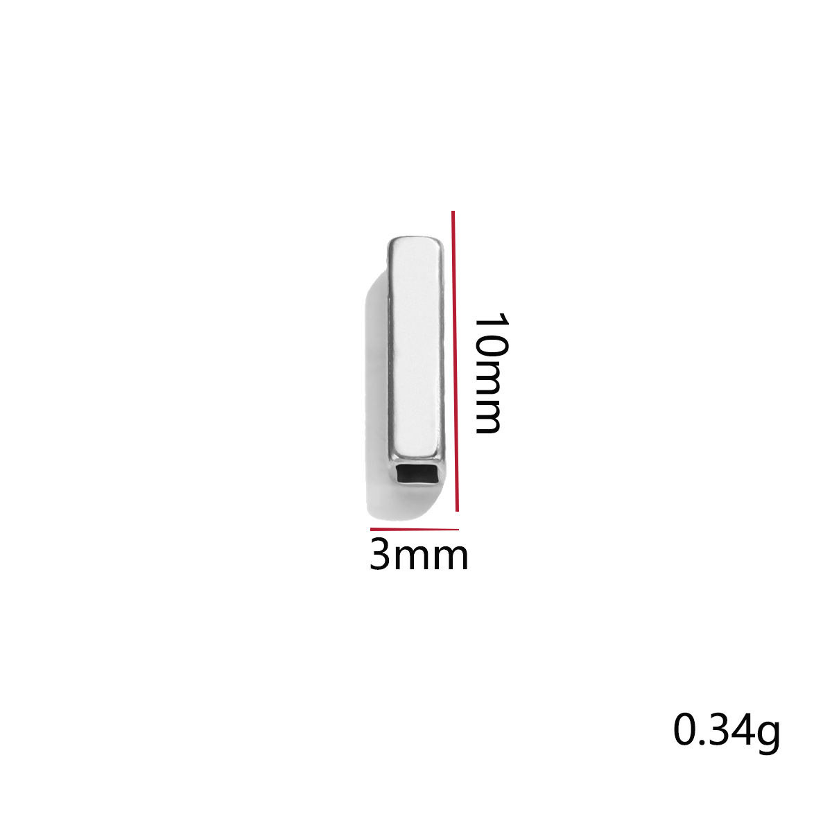 Accesorios de bricolaje hechos a mano cuerda trenzada con cuentas de material de joyería rectangular con cuentas simple todo fósforo étnico con cuentas