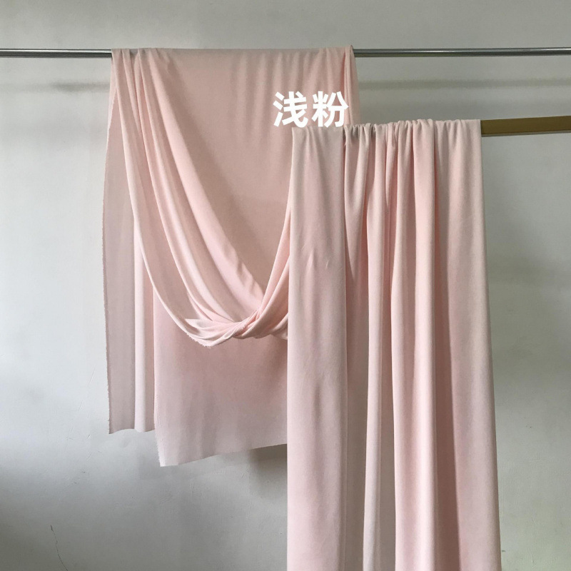 婚庆牛奶丝布幔婚礼堂韩式弹力波浪吊顶布酒店舞台背景装饰粉红色|undefined