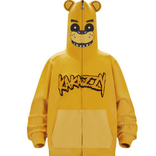 Cross-border kakaz fashion brand kakazzy full pull cosplay printed hoodie zipper to top men and women same style