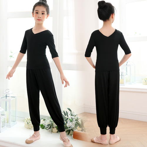 Children's dance pants for girls, modal harem pants, physical training pants, basic training competition clothing, lantern pants, running pants