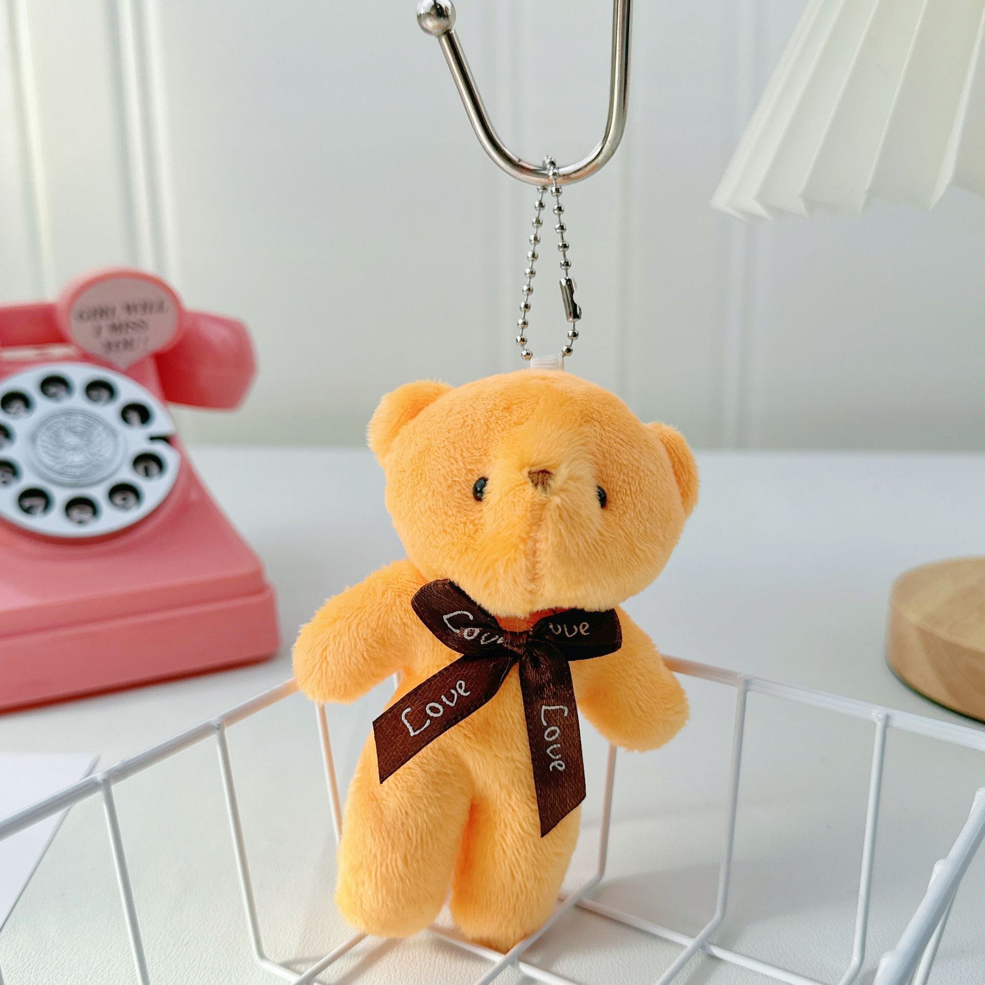 Muñeca de oso de peluche transfronterizo, muñeca de oso de una pieza de felpa, colgante, muñeca de oso, muñeca, juguete al por mayor, mini