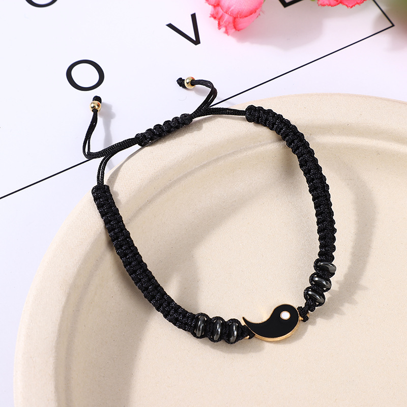 1 Piece 1 Pair Simple Style Gossip Alloy Rope Unisex Bracelets display picture 2