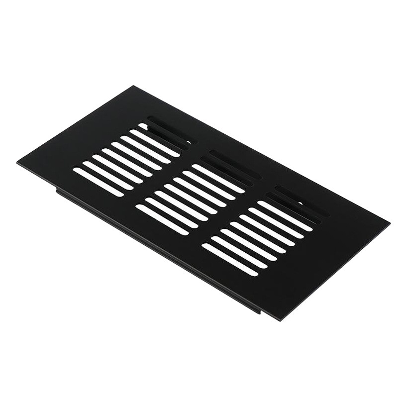 Aleación de aluminio malla transpirable negro rectangular gabinete ventilación malla muebles zapato gabinete hardware accesorios de ventilación de aire