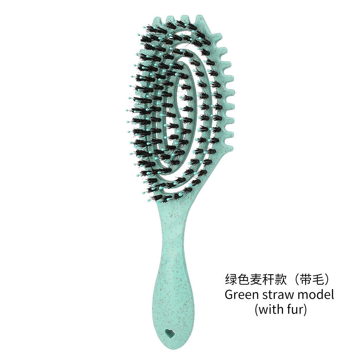 Paja de trigo verde con pelo