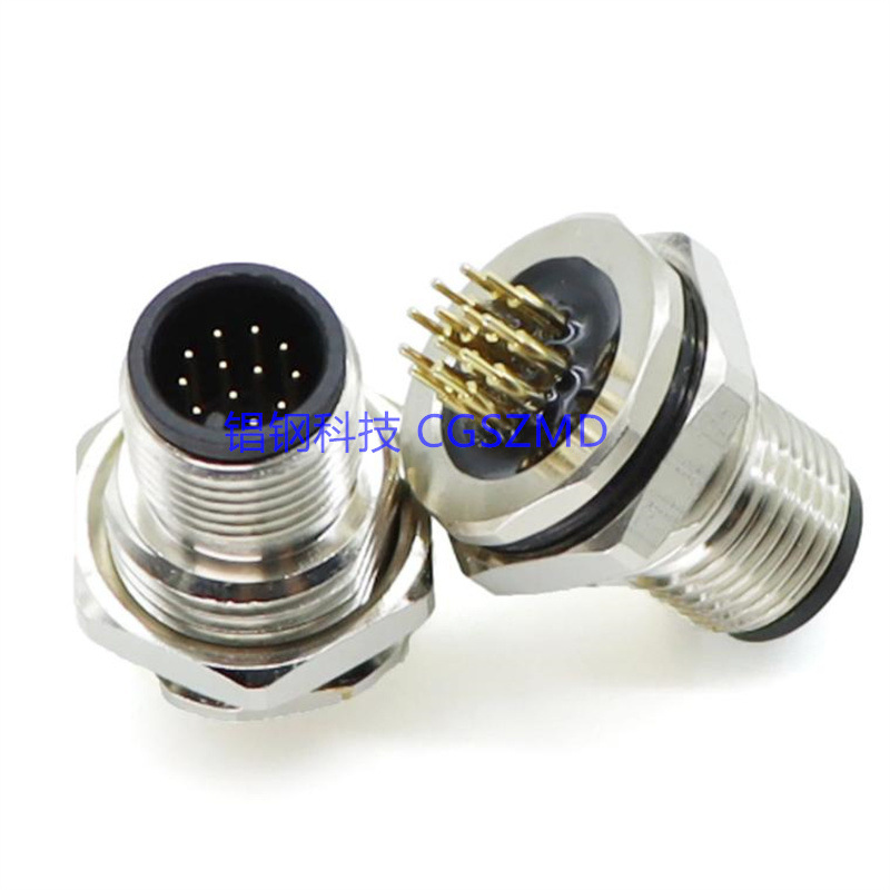 M8M12 PCB尲װ M12 Straight Plug Circular Connector