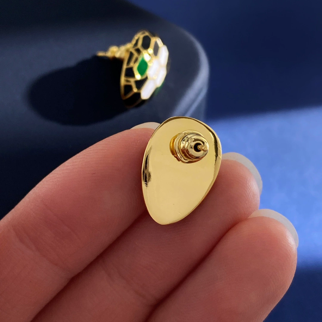 Год змеи: новое модное уникальное дизайн enamel glaze зеленые глаза голова змеи серьги цепочка, халява