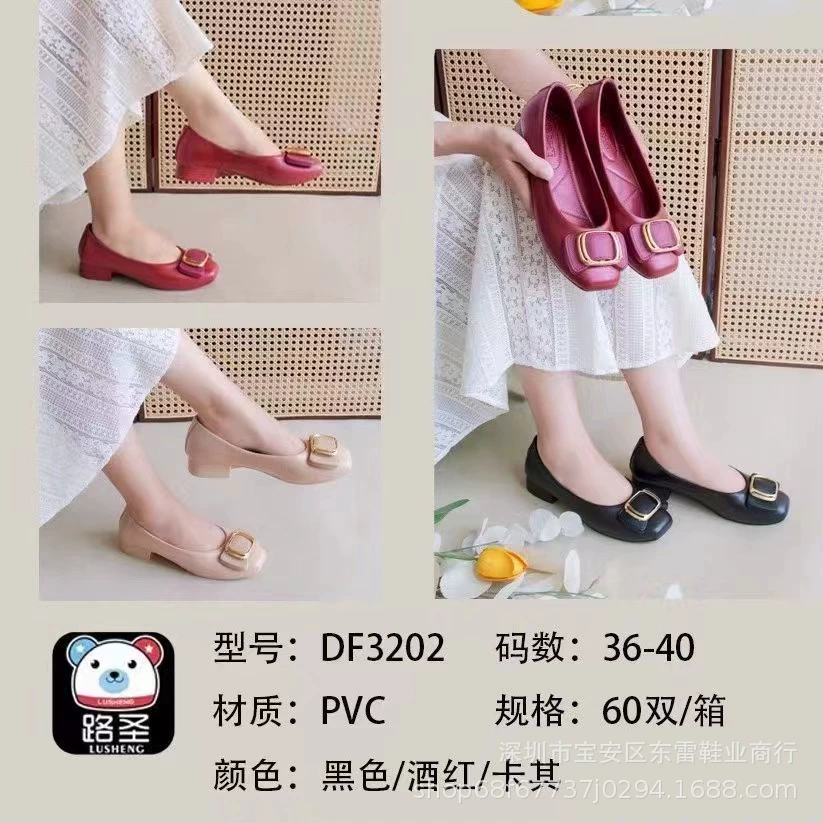 2024 новый весенний и осенний светло-рот одиночная обувь женская плоская подошва мягкая кожаная обувь оптовая продажа