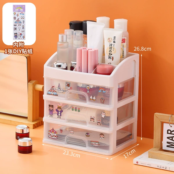 Four layers of medium number (drawer 3 layer+storage 1 layer) Send stickers