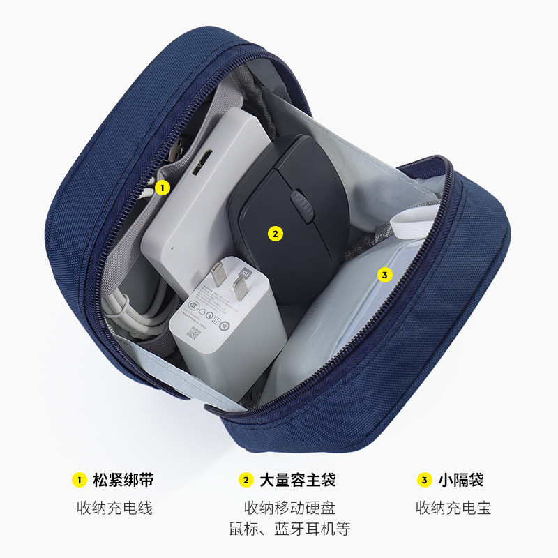 Accesorios digitales de viaje bolsa de almacenamiento bolsa de auriculares portátiles bolsa de cable de datos cargador de enchufe de alimentación bolsa de almacenamiento USB