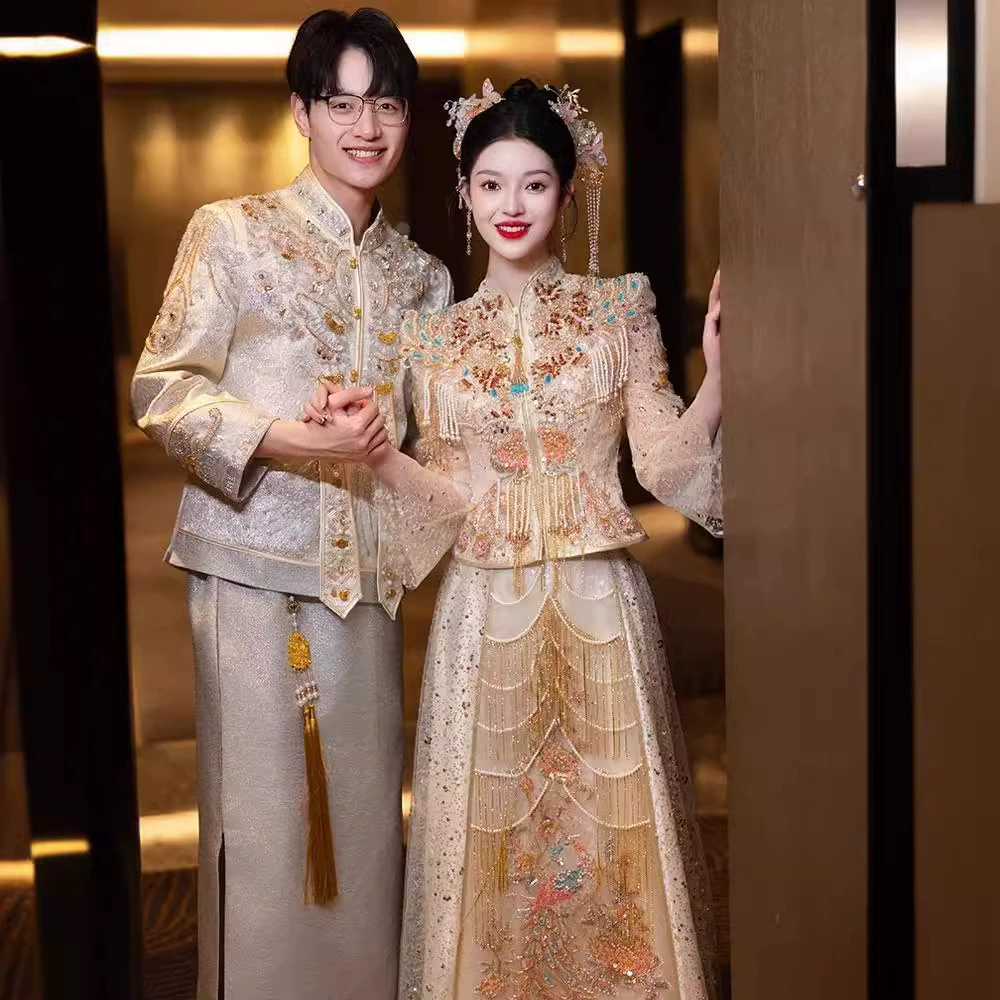 Xiuhe костюм невесты премиум-класса 2025 новый китайский стиль свадебное платье