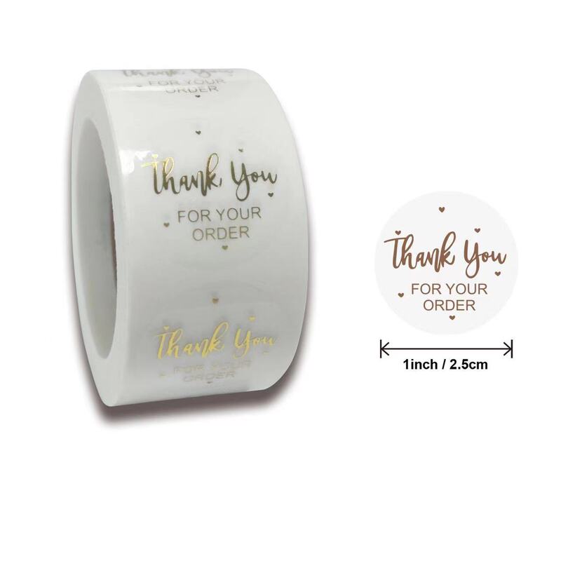 Wholesale roll clear bronzing thanks baking sticker sticker label sticker 1 inch