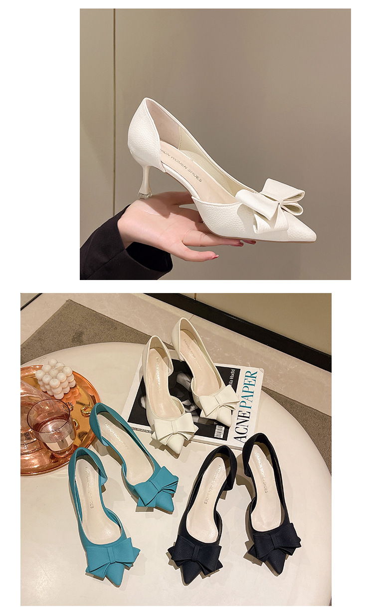 Décolleté stiletto a punta con fiocco eleganti tacchi da donna_voghion.com