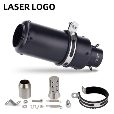 Motorcycle exhaust pipe – Z900 Duke390 R6 R1 - all-black-classic-51mm