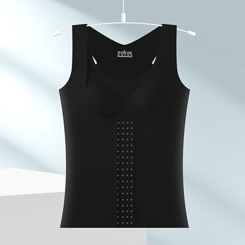 Versión extendida mejorada 4-fila 18-botón corsé cintura contracción vientre que forma la ropa reforzada pecho cintura adelgazamiento corsé sin anillo de acero