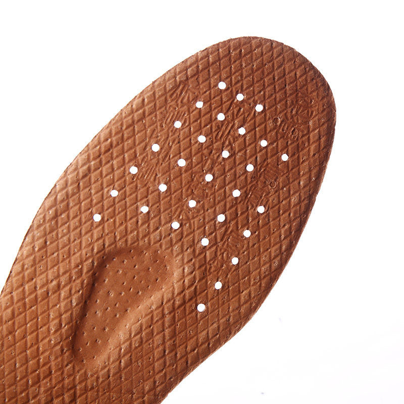 Plantilla gruesa de piel de vaca de primavera y verano, plantilla unisex absorbente de sudor deportiva, plantilla gruesa transpirable de cuero