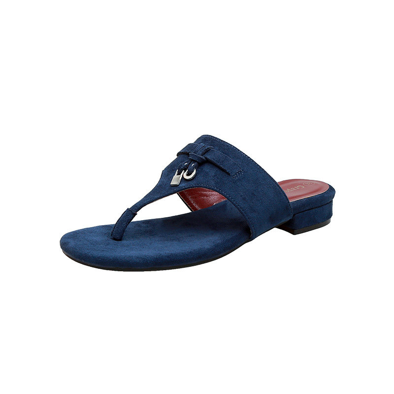 Grape Mom Summer Nuevo estilo temperamento francés Chancla con borlas para llevar sandalias y zapatillas de tacón bajo de todo fósforo verano femenino