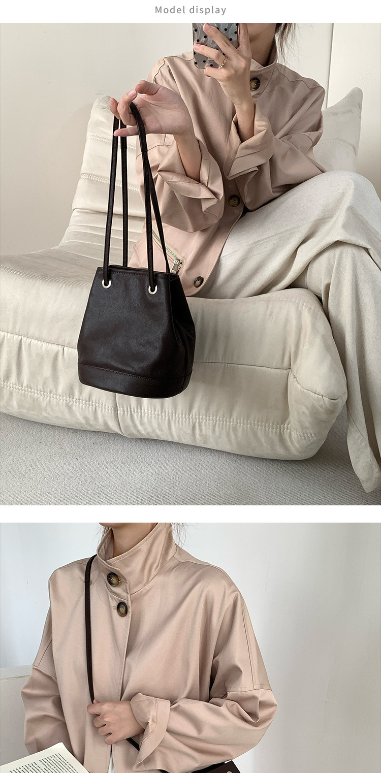 Wind crossbody bucket for women 2024 new single shoulder tote bag, niche high-end feeling, vegetable tanned cowhide_voghion.com